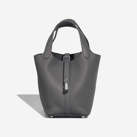 HERMES Picotin 18 Taurillon Clemence Ardoise