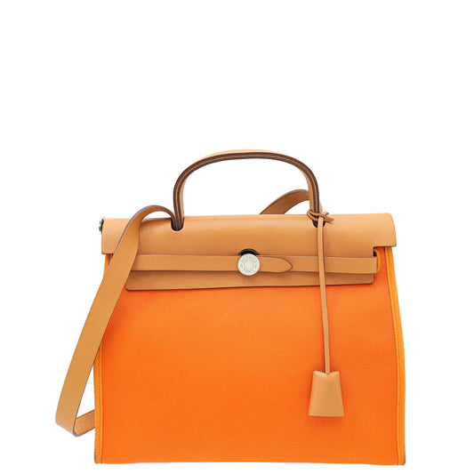 Hermès Fauve Vache and Mecano Toile Herbag