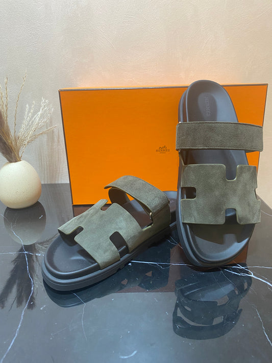 Hermes  Chypre Green Suede 42.5