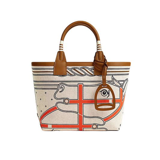 Hermes Steeple 25 Toile H Plume